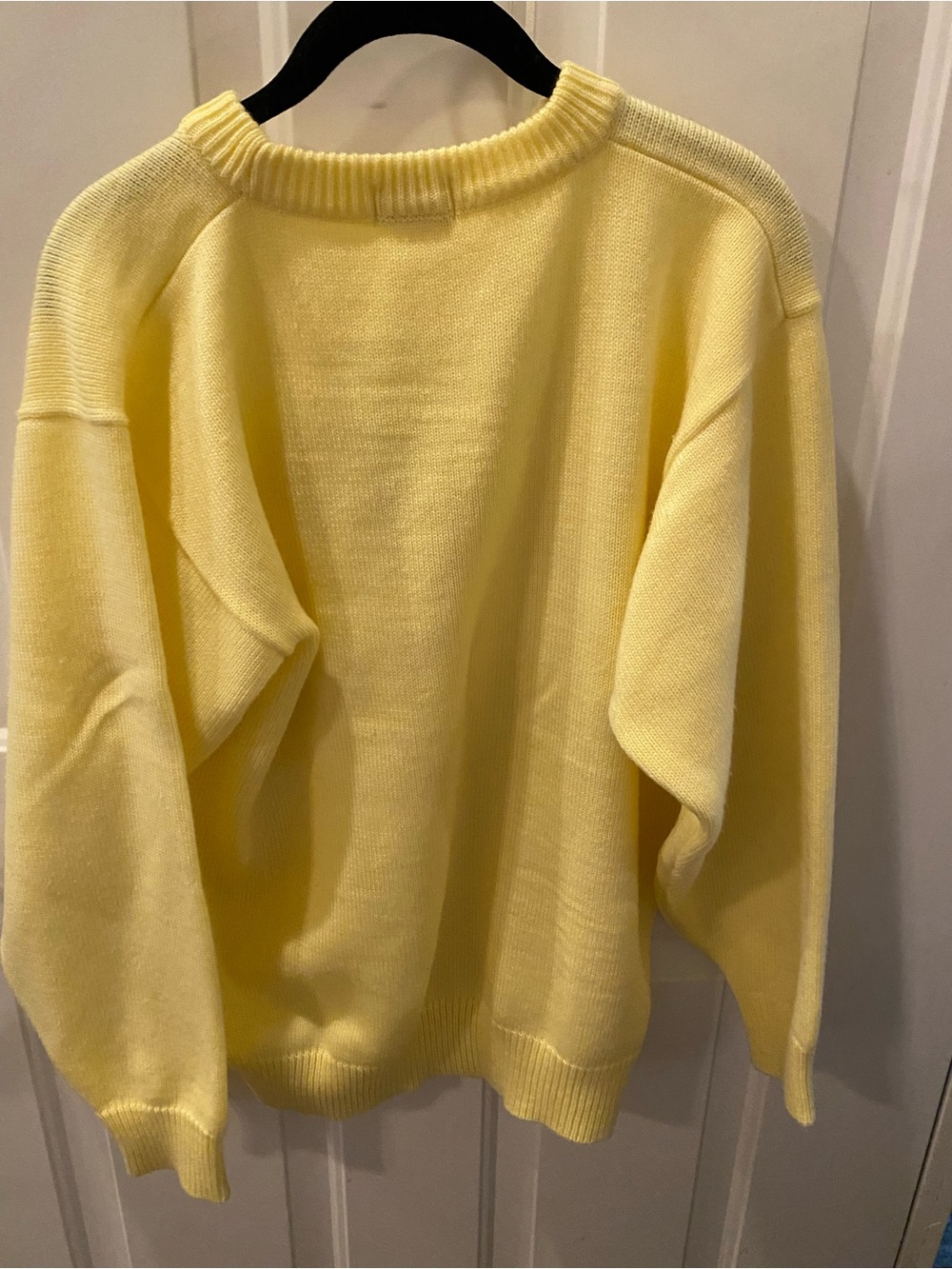 Gucci Vintage Pale Yellow Crewneck Sweater with Embroidered Logo - Picture 4 of 4